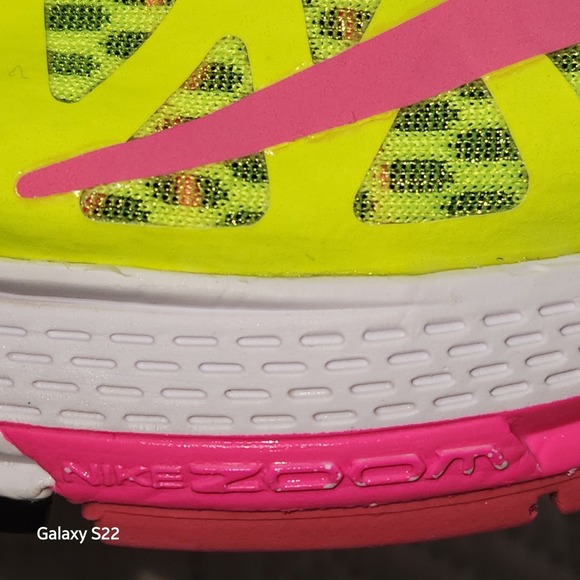 Nike Zoom Elite 7 shoes women's 8 Running Neon Yellow Pink Athletic Sports - Picture 7 of 12